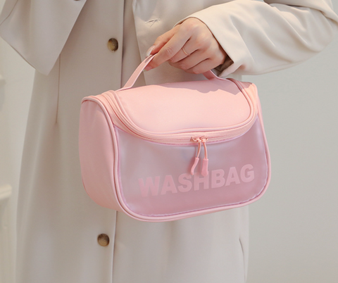 Top Zip Matte Wash Bag