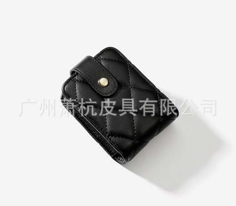 Vegan Leather Mirror Checker Lipstick Holder