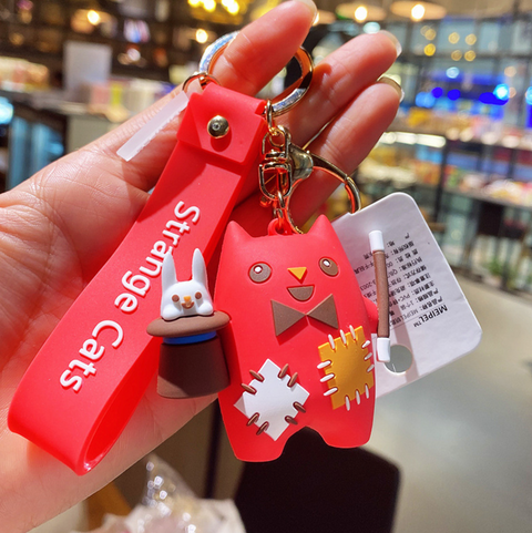 Strange Cats Keychain