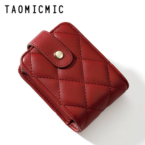 Vegan Leather Mirror Checker Lipstick Holder