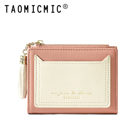 Cat Tassel Two Fold Button Wallet