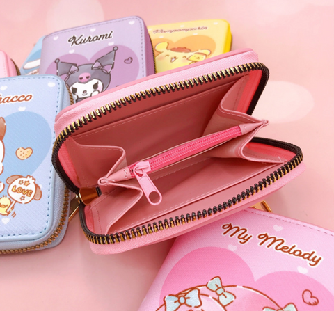 Sanrio Heart Zipper Short Wallet