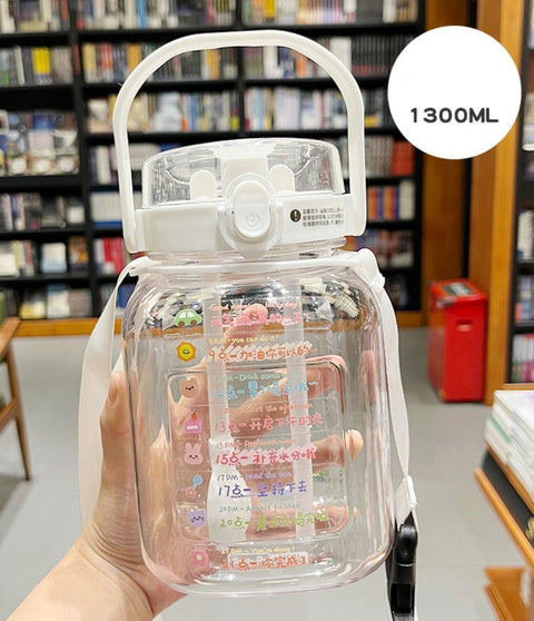 Double Straw Water Bottle 1300ml