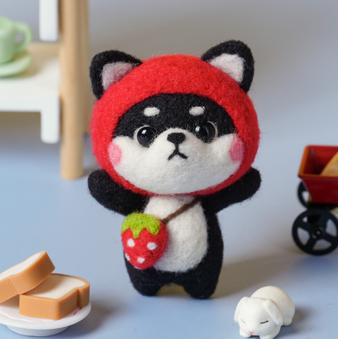 Sweet Shiba Inu Needle Felt Set