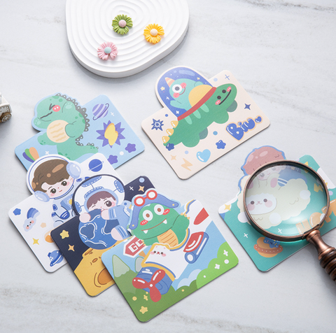 Cute Dino Astronaut Card