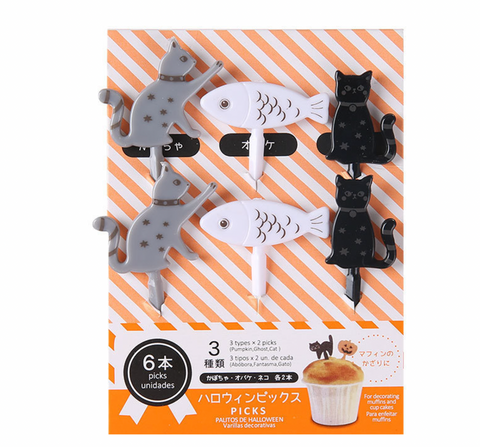 Cats and Fish Bento Picks