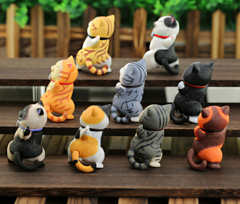 Dancing Cats Chibi Statues