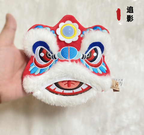 New Chinese Lion Plush Coin Bag 12cm