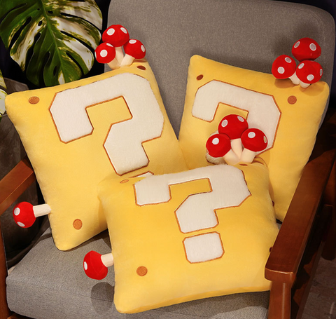 Super Mario Question Cushion 40cm