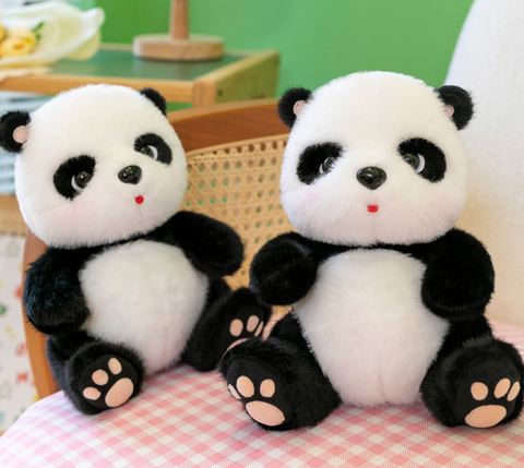 Furry Panda Plush 25cm
