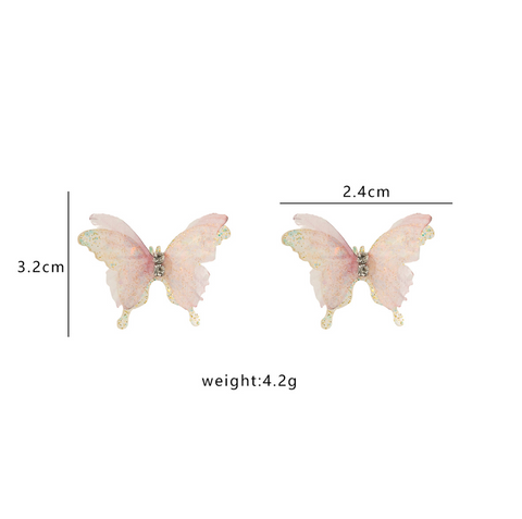 Iridescent Butterfly Stud Earring