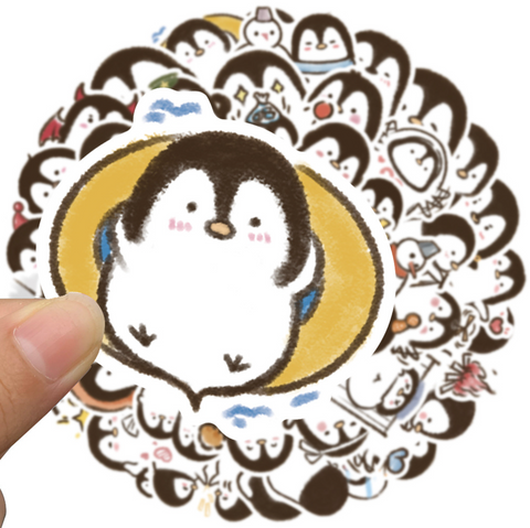 Cute Penguin Vinyl Sticker 50pc