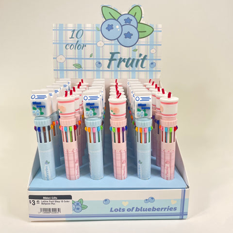 Lattice Fruit Shop 10 Color Ballpoint Pen