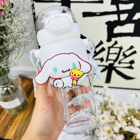 Sanrio Straw Water Bottle 600ml