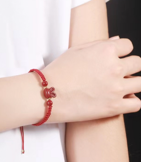 Red Rabbit Braided Bracelet