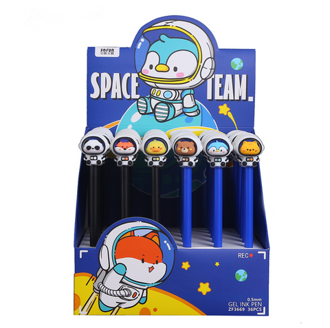 Space Team Gel Ink Pen Black 0.5mm