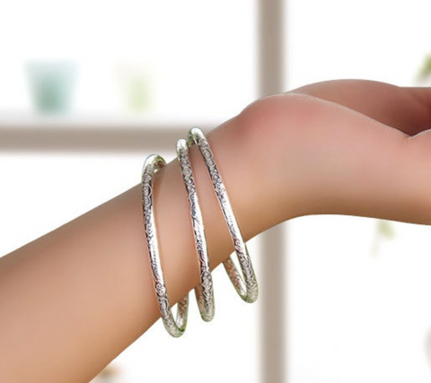 Silver Bohemian Cuff Bracelet