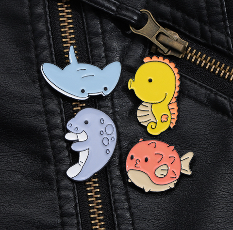 Chubby Water Creatures Pin