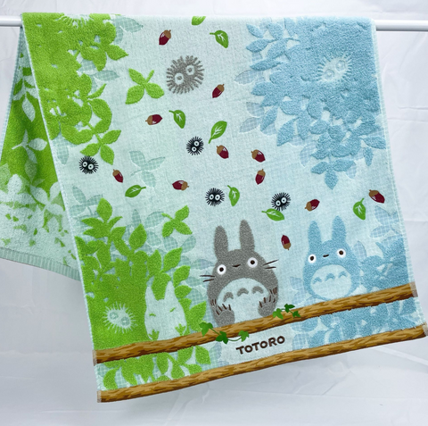Totoro Falling Green Blue Towel 60*120