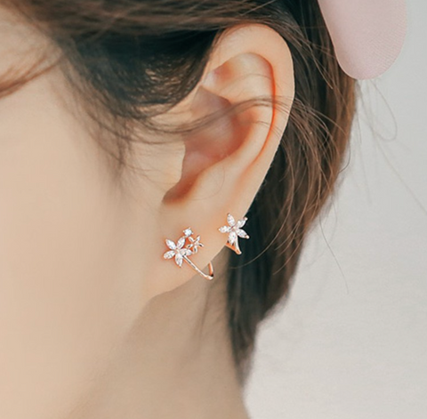 Flower Ear Cuffs