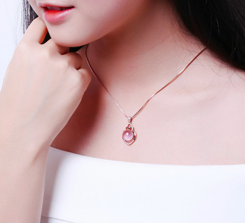 Rose Gold Hibiscus Necklace