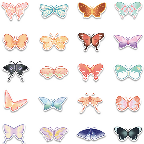 Butterfly Vinyl Sticker 40pc