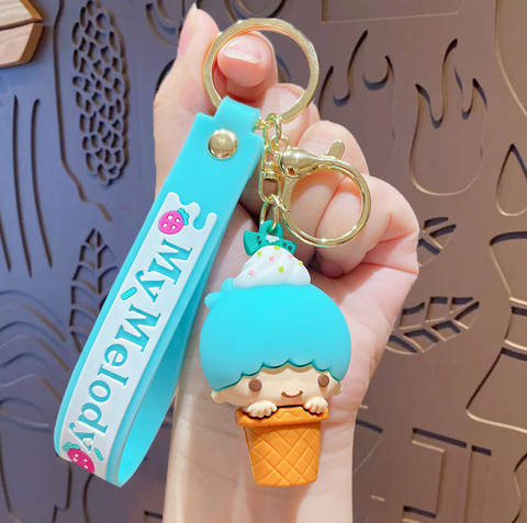 Ice Cream Cone Sanrio Keychain