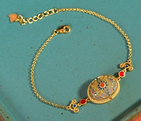 National Style Gold Bracelet 19cm