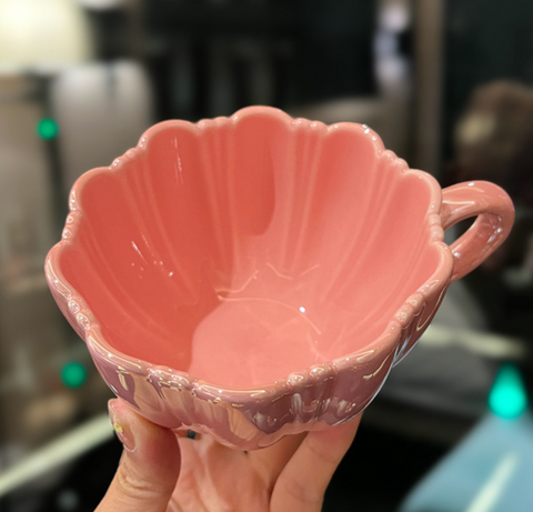 Flower Petal Ceramic Cup and Saucer
