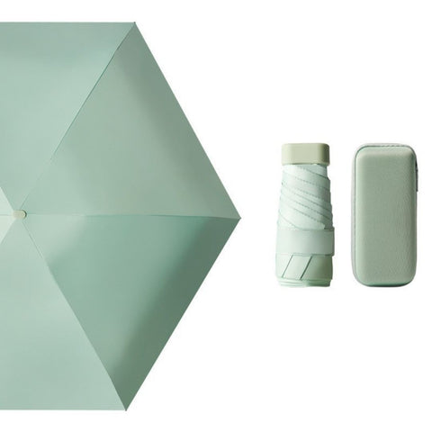 19" 6 Bone Color Fold Compact Umbrella with Case