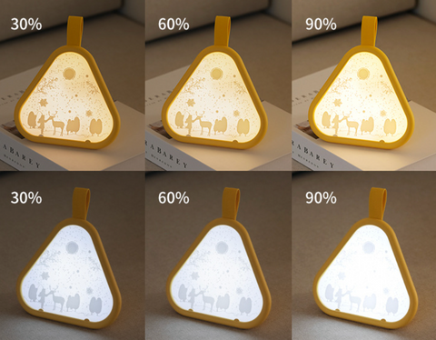 Lovely Scene Triangle Nightlight - White