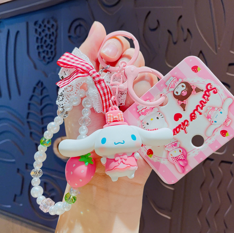 Strawberry Cinnamonroll Keychain