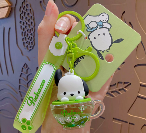 Sanrio Pucchacho Cup of Tea Keychain