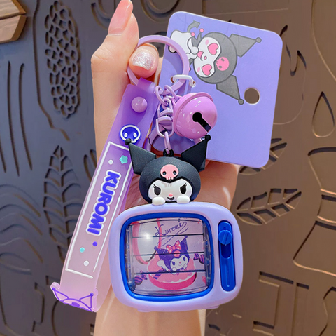Kuromi Flipping Television Keychain