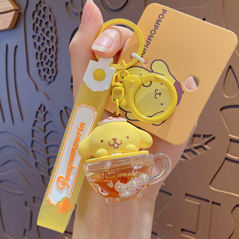 Pompompurin Cup of Tea Keychain