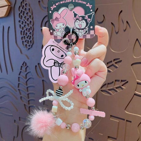 My Melody Pink and Black Keychain