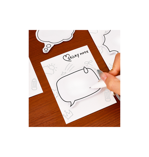 Minimalist Speech Bubble Sticky Notes