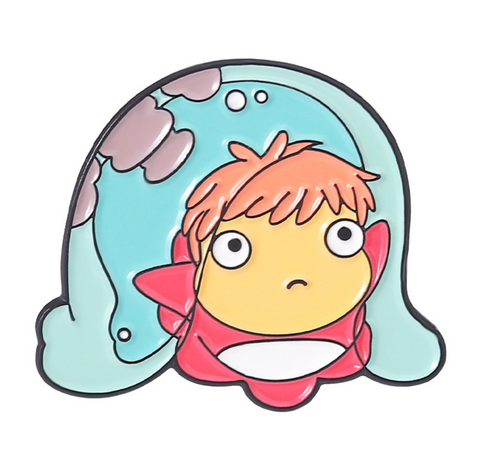 Ponyo with Water Blanket Ghibli Pin
