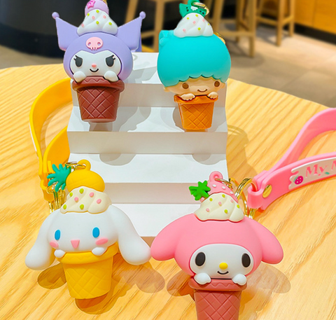 Ice Cream Cone Sanrio Keychain