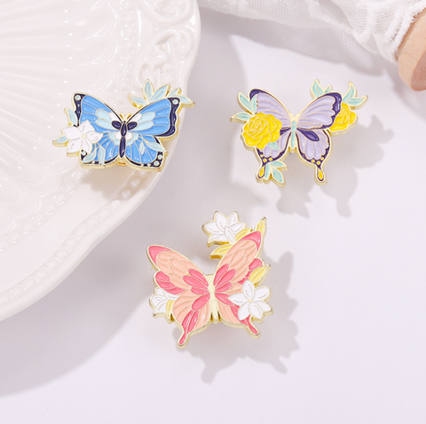 Flower Butterfly Pin
