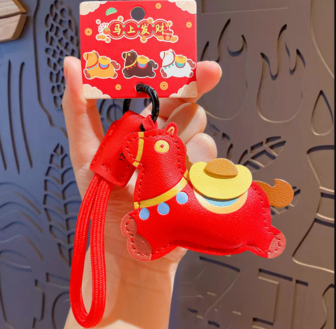 Horse Pleather Keychain