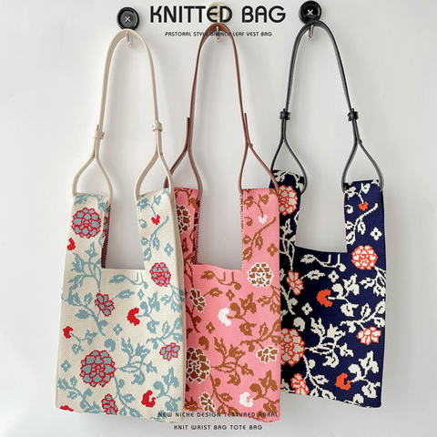 Floral Knitted Bag