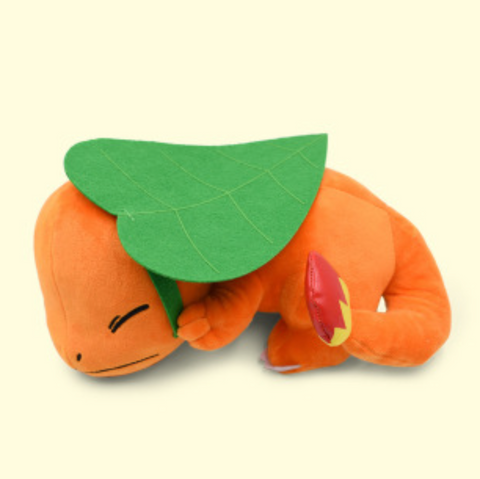 Charmander Sleeping and Leaf Medium Plush 27cm
