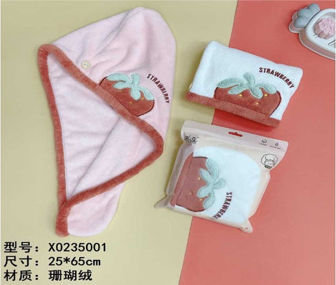 Strawberry Hair Wrap Towel