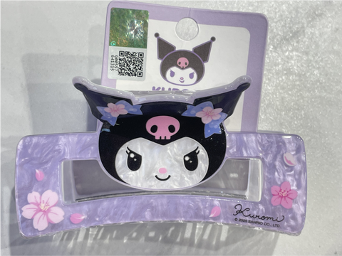 Sakura Kuromi Square Hair Claw Black