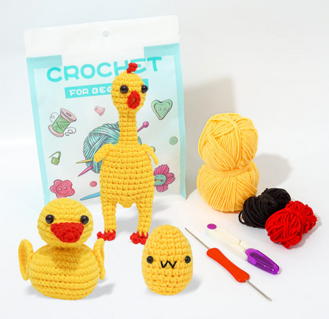 Rubber Chicken Duck Crochet Kit