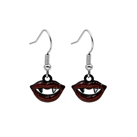 Vampire Teeth Dangle Earring