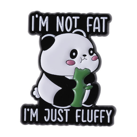 I'm Not Fat Panda Pin