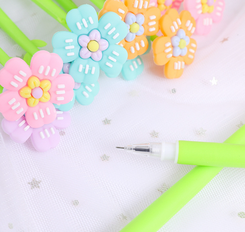 Daisy Flower 0.5mm Black Gel Ink Pen