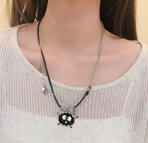 Surprise Enamel Soot Necklace